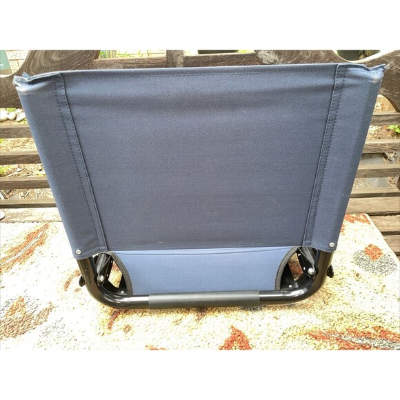 THE STADIUM CHAIR (Game Changer) Blue Folding Stadium Chair Bleacher Seat Nice - Picture 6 of 9